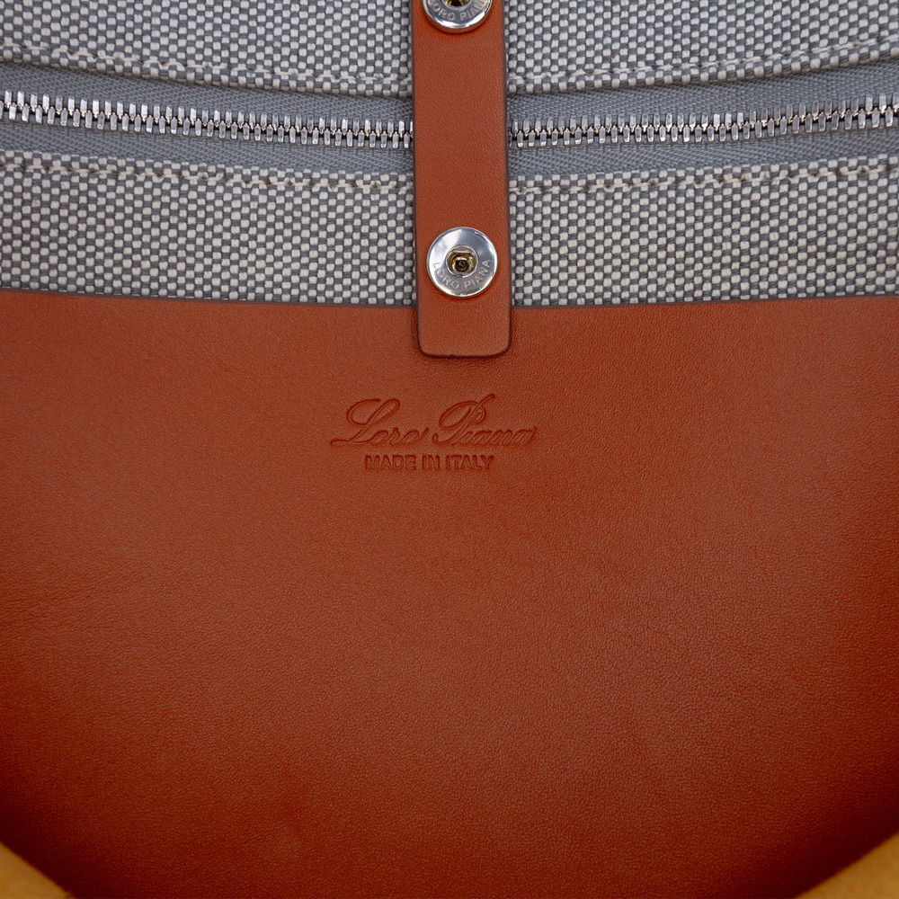Pre-Loved Loro Piana Canvas The Suitcase Stripe Tote - Picture 5 of 7